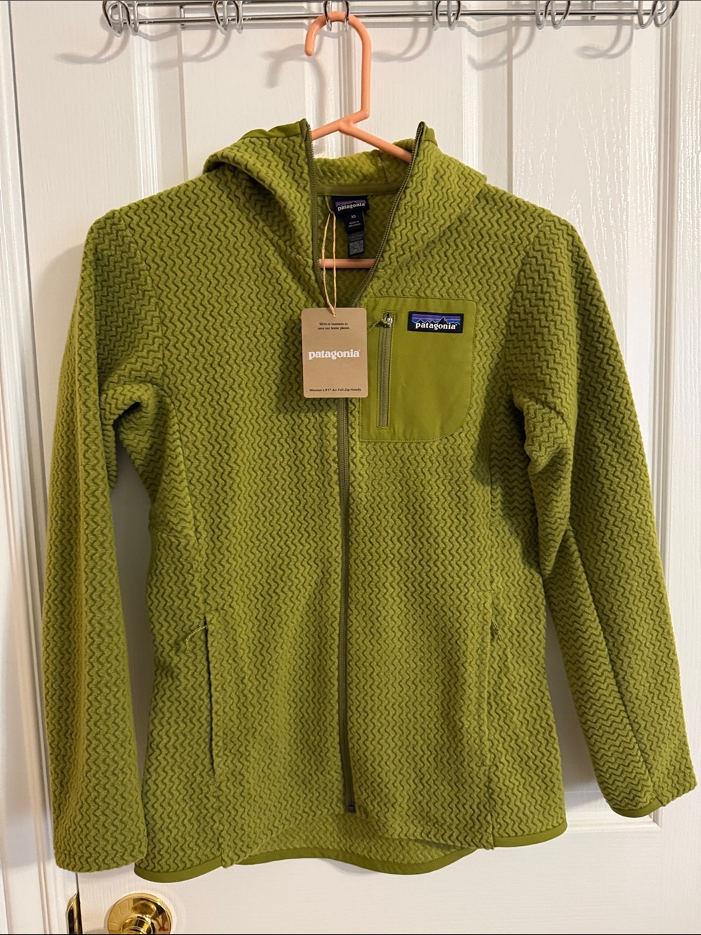 Patagonia Women’s R1 Air Full-Zip Hoody Jacket style 40260, GRZG size XS